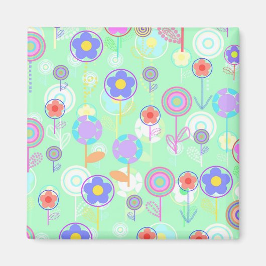 Aimant Fleurs de supercalque (Devant)