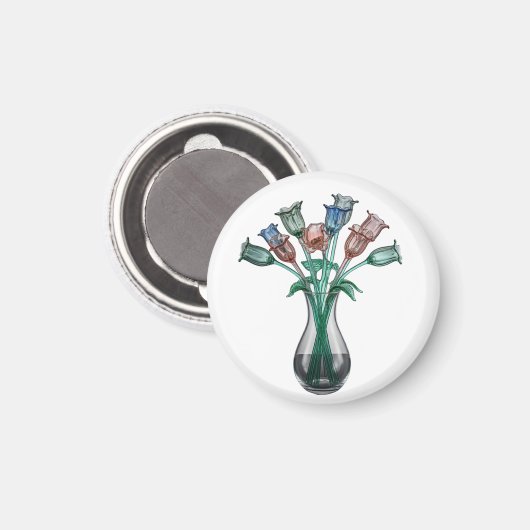 Aimant Fleurs de verre (Recto/Verso)