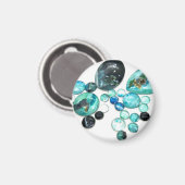 Aimant Fleurs de verre de mer et bling (Recto/Verso)