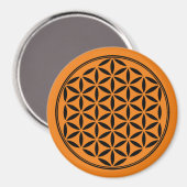 Aimant FLEURS DE VIE - Symbole de géométrie sacrée plein (Recto/Verso)