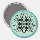 Aimant FLEURS DE VIE - Symbole de géométrie sacrée plein (Recto/Verso)