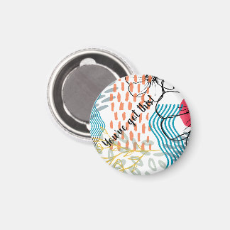 aimant fleurs design abstrait
