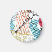 aimant fleurs design abstrait (Devant)