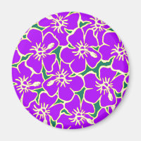 Fleurs d'Hibiscus pourpres Tropical Hawaiian Luau