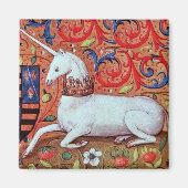AIMANT FLEURS D'IMAGINAIRES UNICORNES ET MÉDIÉVAUX, MOTIF (Devant)