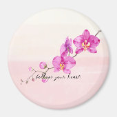 Aimant Fleurs d'orchidées roses (Devant)