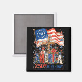 Aimant Fleurs du 250e anniversaire des États-Unis d'Améri (Recto/Verso)