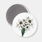 Aimant Fleurs Edelweiss (Recto/Verso)