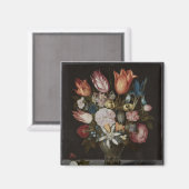 Aimant Fleurs en verre, peinture à l'huile d'Ambrosius Bo (Recto/Verso)