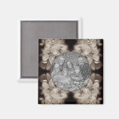 Aimant Fleurs Fleurs Abstraites Ajouter Votre Photo (Recto/Verso)