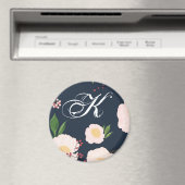 Aimant Fleurs florales blanches d'aimant personnalisées s (In Situ (Lave-vaisselle))