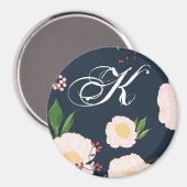 Aimant Fleurs florales blanches d'aimant personnalisées s (Recto/Verso)