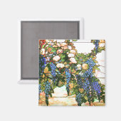 Aimant Fleurs florales en verre de Tiffany (Recto/Verso)