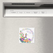 Aimant Fleurs Folkart Cactus FIESTA personnalisées (In Situ (Lave-vaisselle))