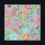 Aimant Fleurs folkloriques aquarelles - personnalisables<br><div class="desc">Fleurs folkloriques - Aquarelle Art. Utilisez l'onglet customiser pour ajouter du texte. ________________________________________________________________________________________________________ 1. Si vous avez besoin d'aide ou de pièces correspondantes,  contactez LeahG via l'onglet ci-dessous. __________________________________________________________________________________________________ 2. Motifs et/ou cliparts par www.lagartixashop.com</div>