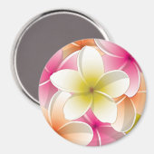 Aimant Fleurs frangipani/Plumeria (Recto/Verso)