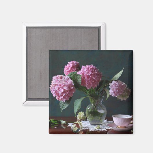 Aimant Fleurs | Hydrangées dans Vase (Recto/Verso)