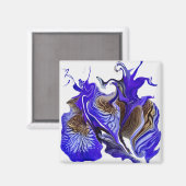 Aimant Fleurs Iris Violets (Recto/Verso)