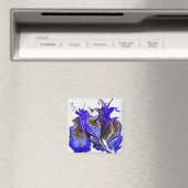Aimant Fleurs Iris Violets (In Situ (Lave-vaisselle))
