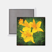 Aimant Fleurs jaunes (Recto/Verso)