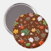 Aimant Fleurs jaunes et roses blanches 12 (Recto/Verso)