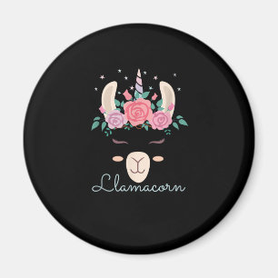Aimant Fleurs Mignonnes Lamacorn Lama Licorne Kawaii Fleu