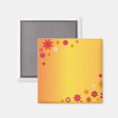 Aimant Fleurs orange (Recto/Verso)