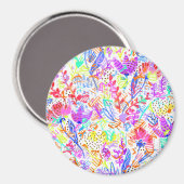 Aimant Fleurs pastel abstraites (Recto/Verso)