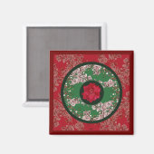 Aimant Fleurs pour Noël (Recto/Verso)