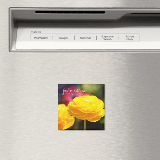 Aimant Fleurs printanières jaunes ensoleillées (In Situ (Lave-vaisselle))