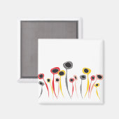 Aimant Fleurs Rétro (Recto/Verso)