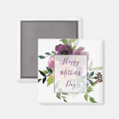 Aimant Fleurs rose et violet (Recto/Verso)