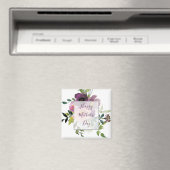 Aimant Fleurs rose et violet (In Situ (Lave-vaisselle))