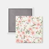 Aimant Fleurs roses (Recto/Verso)