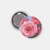 Aimant Fleurs roses (Recto/Verso)