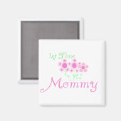 Aimant Fleurs roses 1er Fleurs Mommy tshirts et cadeaux (Recto/Verso)