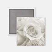 Aimant Fleurs | Roses blanches (Recto/Verso)