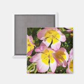 Aimant Fleurs roses et jaunes (Recto/Verso)