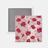 Aimant Fleurs roses et rouges - Floral (Recto/Verso)