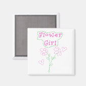 Aimant Fleurs roses Fleurs Fille (Recto/Verso)