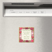 Aimant Fleurs Roses Personnalisées Enregistrer L'Aimant D (In Situ (Lave-vaisselle))