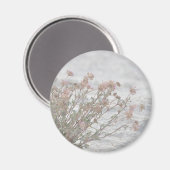 Aimant Fleurs Roses Sur Sable Blanc (Recto/Verso)