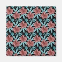 Fleurs rouges tropicales sans coutures motif et fe