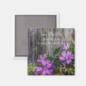 Aimant Fleurs rustiques De Pays Sur La Barne (Recto/Verso)