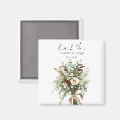 Aimant Fleurs rustiques mariage bouquet mariage faveurs (Recto/Verso)