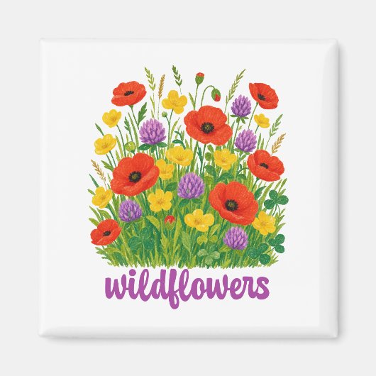 Aimant fleurs sauvages (Devant)