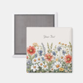 Aimant Fleurs Sauvages Colorées (Recto/Verso)