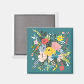 Aimant Fleurs sauvages du jardin (Recto/Verso)