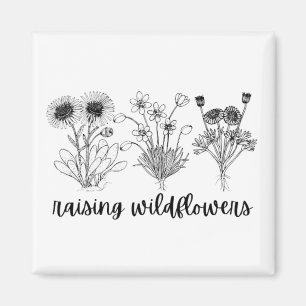 Aimant fleurs sauvages / printemps / printemps