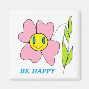 AIMANT FLEURS "SOYEZ HEUREUX"